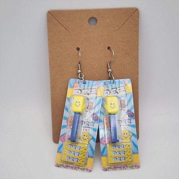 Mini-Brands "Pez" Stainless Steel Fishhook Earrings - Picture 2 of 3